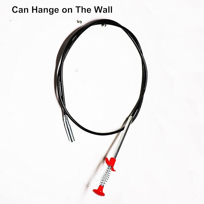 Drain Snake Drain Clog Remover Flexible Grabberable Pick Up Cleaning Tool Reacher Claw Stick, Drain Auger Grab Trash Hairs from Drain,Sink,Bathroom Tub Toilet Hose (62 Inch Drain Snake Tool)