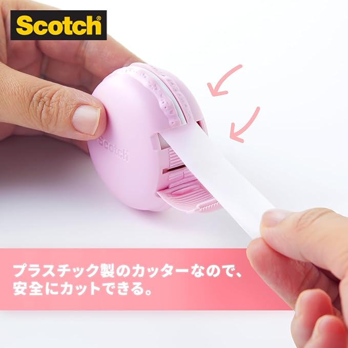 3M MCR-AP Scotch Mending Tape, Macaron Type, Dispenser, Assorted Pack, 5 Colors x 1 Each