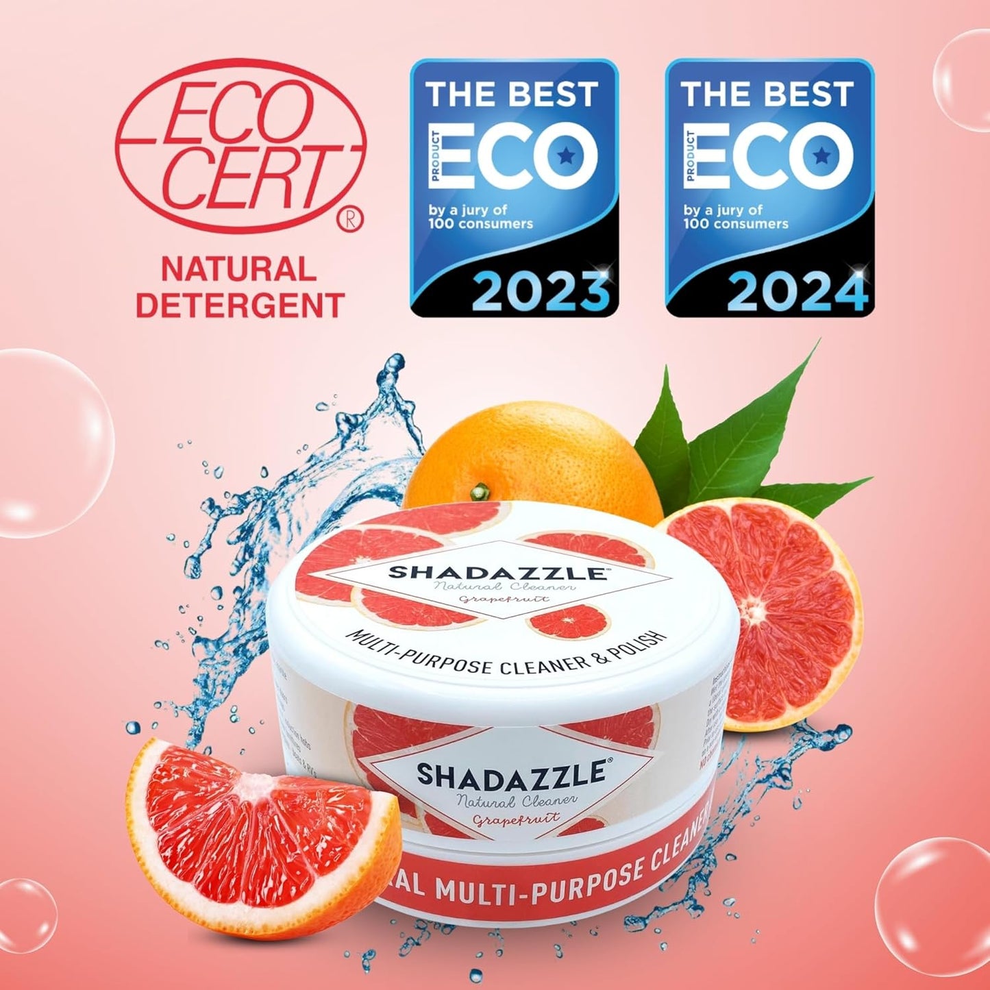 Shadazzle Natural All Purpose Cleaner and Polish – Eco friendly Multi-purpose Cleaning Product (1 Pack, Grapefruit)
