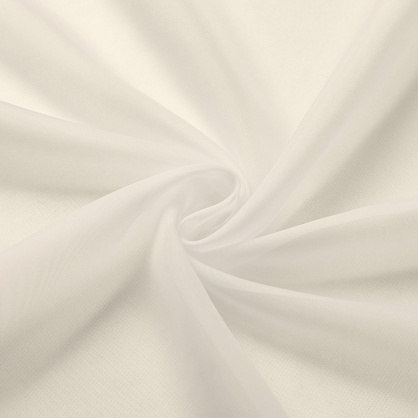 Chyhomenyc Cream Sheer Curtains 36 inch Length 2 Panels Set, Light Filtering Voile Short Window Curtians for Bathroom Living Room Farmhouse Small Windows, Each 42Wx36L in, 2PCS