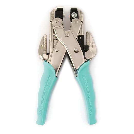 We R Memory Keepers Crop-A-Dile Eyelet | Blue Comfort Handle, Craft Supplies Hole Punch Eye Setter Paper Punch Tool Use on Chipboard Fabric Thin Tin Leather Plastic Punches Hole Punch Tool Eye Setting