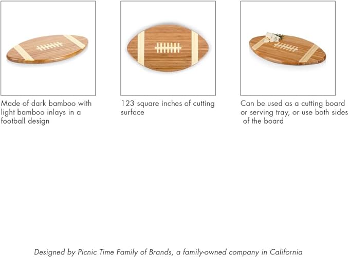 PICNIC TIME NCAA Mississippi Rebels Touchdown! Bamboo Cutting Board