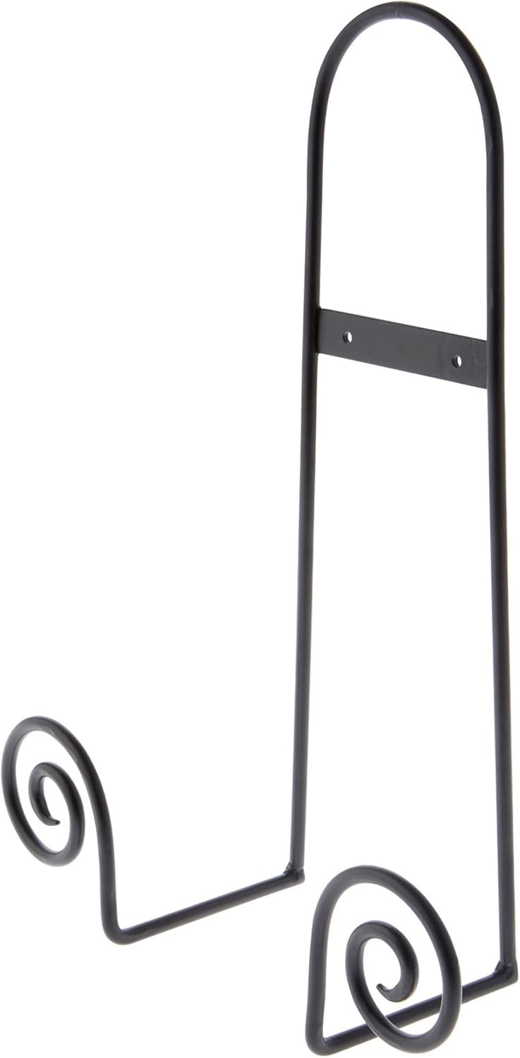 Bard's Black Wrought Iron Wall Mountable Tray or Platter Hanger, 16.25" H x 11.75" W x 4.5" D (For 16" - 30" Trays or Platters), Pack of 5
