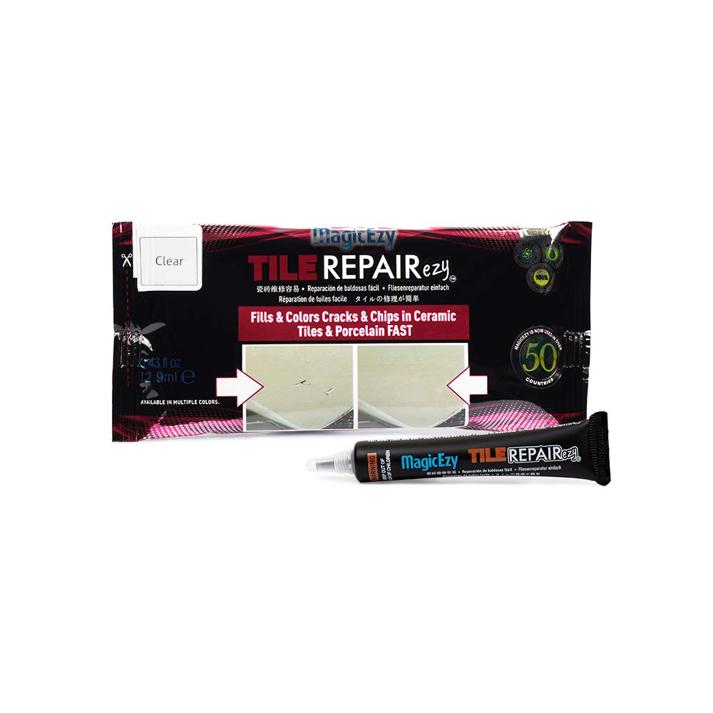 MagicEzy Tile Repairezy (Clear): Clear Scratch Repair Touch Up Filler for Scratch Removal and Chip Repair on Tiles, Kitchen Cupboards, Enamel, Vases, Ceramic