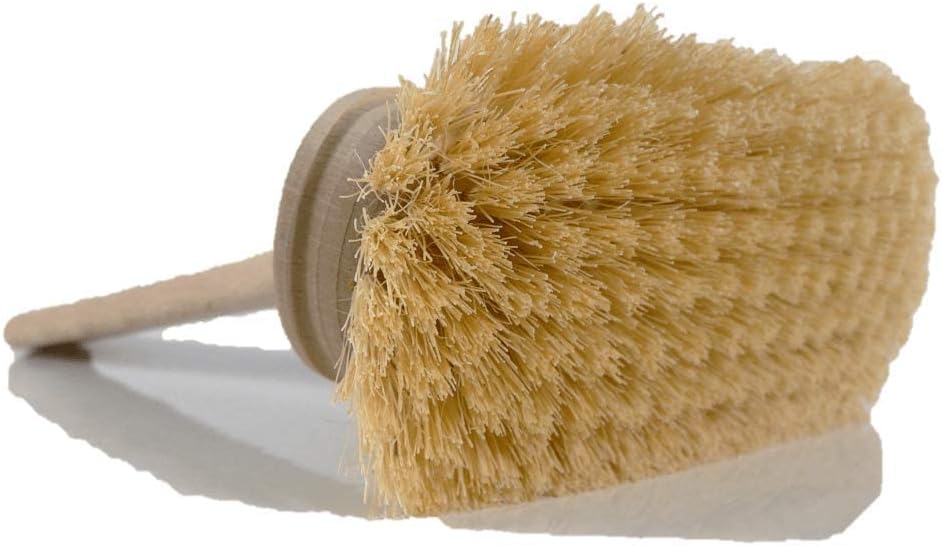 Valentino Garemi Tub Scrub Brush – Real Tampico Fibers – Cleaning Bathtubs, Tile Showers, Sinks, Hot Tub, Laundry Room, Bathroom Floor Tile – Made in Germany