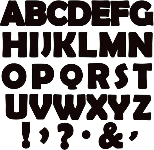 150 PCS Large 6" Bulletin Board Letters Set, Black Classroom Alphabet Cutout Letter for Bulletin Board Display Home School, A Great Helper to Inspire Students' Learning Interest