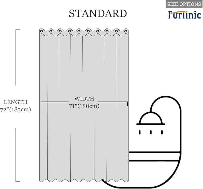 Mint Green No Hook Shower Curtain,Polyester Fabric Bathroom Curtains with 10 Split Grommets,Machine Washable & Waterproof,Hotel Grade,Standard Size 72x72 Inch