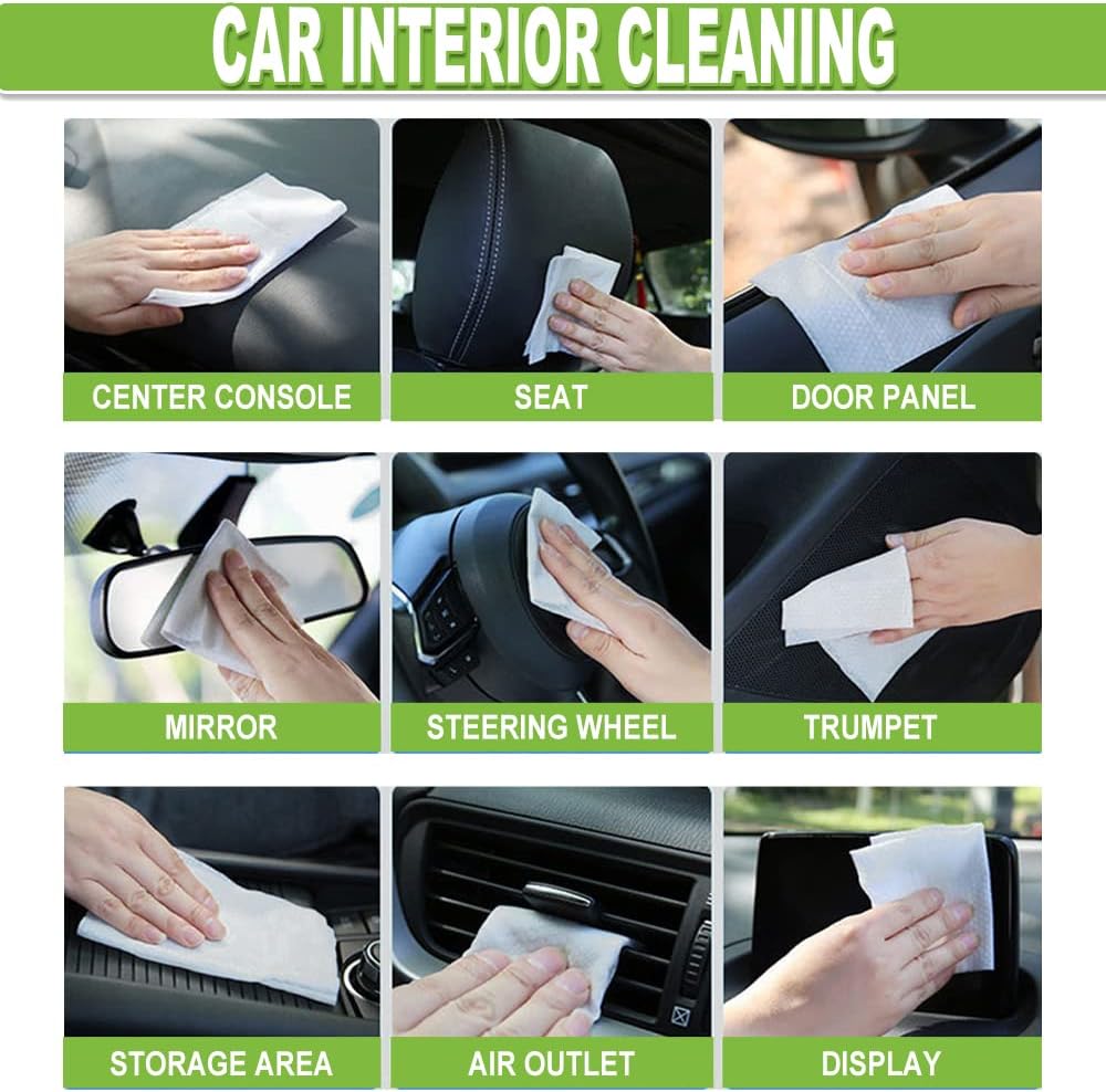 Air Jungles All Purpose Car and Home Cleaning Wipes 70 Count (Pack of 3), Extra Large 8" x 10" Size Cleaner Wipes for Car Interior Household Appliance Yoga Mat Desk Gym Equipment Couch Desk & Fabric