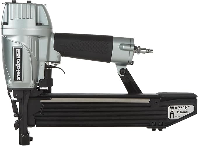 Metabo HPT 7/16" Standard Crown Stapler, Pro-Preferred Pneumatic Power Nailers, Construction Tool for Roof Decking & Subfloor Install, 16 Gauge Power Stapler, 1" to 2" Crown Staples, N5008AC2