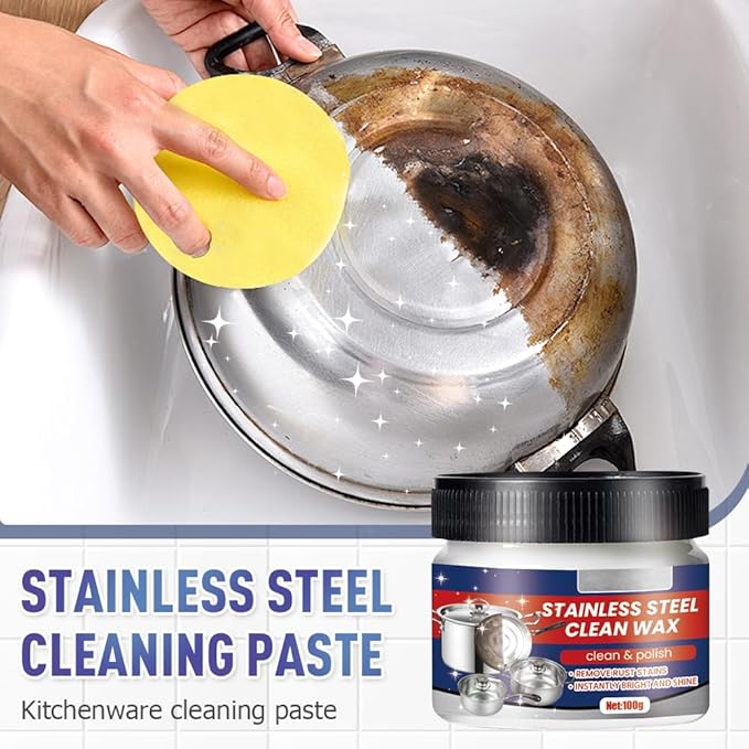 Stainless Steel Scratch Remover for Appliances, Multi-Purpose Stainless Steel Cleaner and Polishremover Kit for Cleans Grease, Scuffs & Restores Shine Oven, Sink, Fridge & Cookware (3)