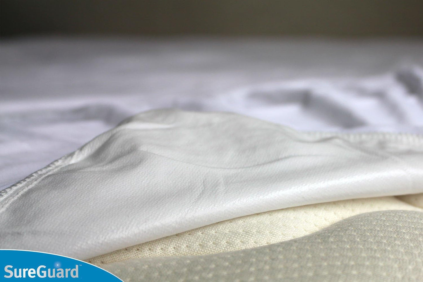 SureGuard Crib Size Mattress Protector - 100% Waterproof, Hypoallergenic - Premium Fitted Cotton Terry Cover White