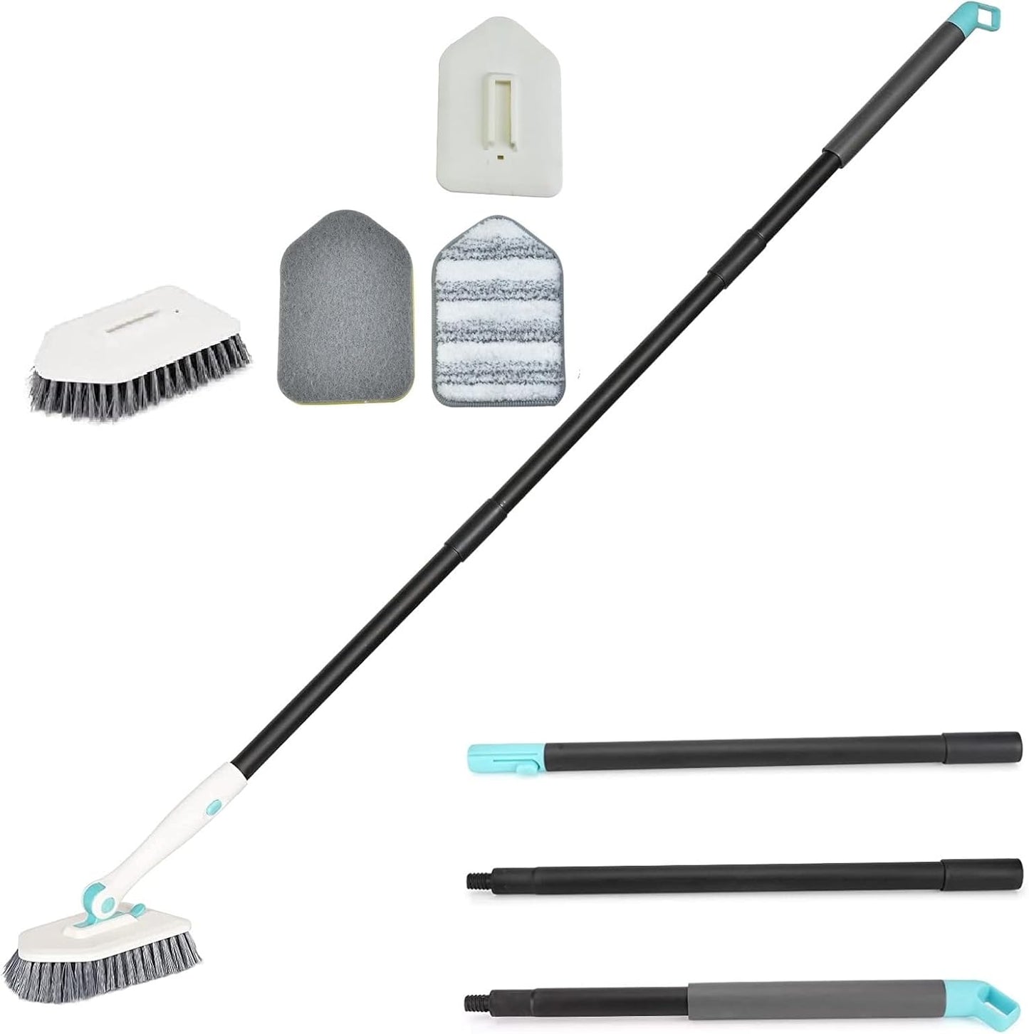 Cleaning Brush for Bathroom Kitchen Bathtube Toilet All Purpose Sponge Brush with Ergonomic Handle (5)