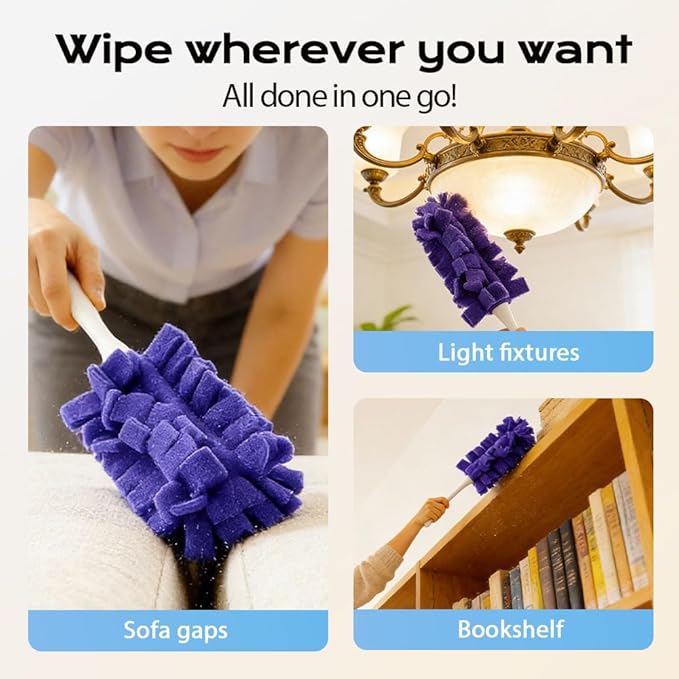 Duster Refills, Reusable Duster Refills, 360 Heavy Duty Duster Refill Pads, Washable Dusters Refill for Home, Blinds, Car, Pet, Furniture, Fans (5PC Set)
