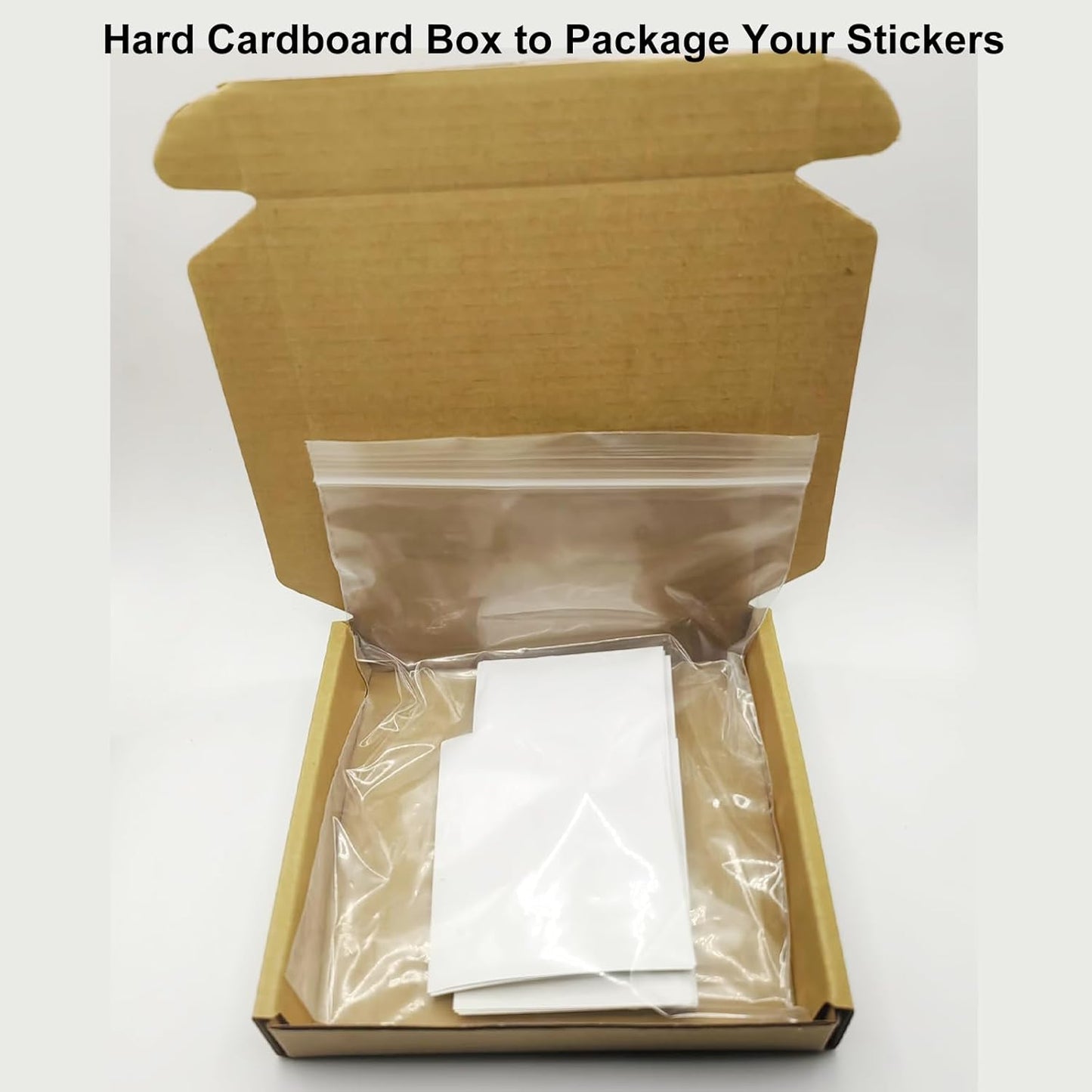 Custom Rectangle Labels, Glossy Waterproof White Vinyl Stickers, 30-300 Pcs, 3x3.75 In, Upload Your Design