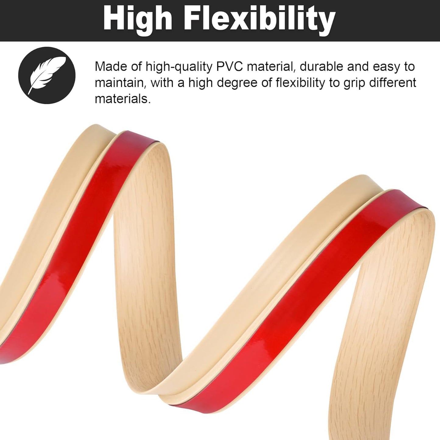 3.3Ft Carpet Floor Transition Strip, Self Adhesive Floor Edging Trim Strip, PVC Threshold Cover for Doorway, Floor Divider Strip Suitable for Threshold Height Less Than 5 mm - Beige Cream