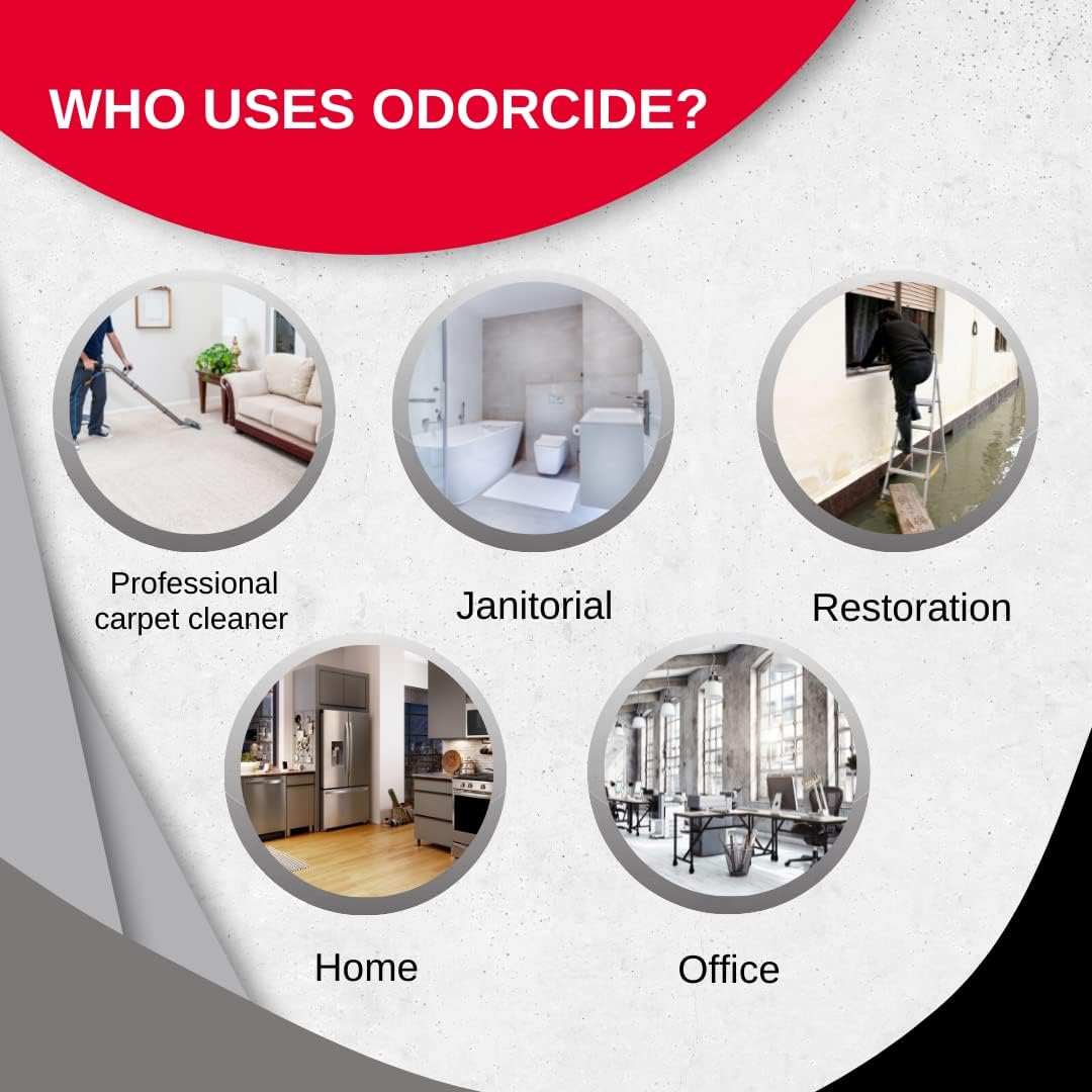 Odorcide Odor Eliminator Concentrate: Odor Eliminator for Strong Odor on Carpets, Hardwood & More - Smoke, Sweat & Pet Odor Eliminator for Home w/Non-Enzymatic Formula, 16 oz…