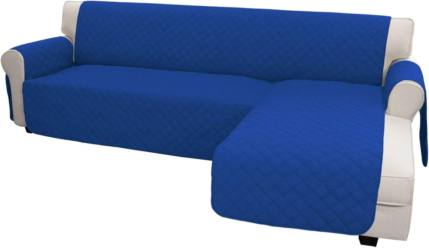 Easy-Going Sofa Slipcover L Shape Sofa Cover Sectional Couch Cover Furniture Protector Mat for Pets Dog Cat (Small, ClassicBlue/ClassicBlue)