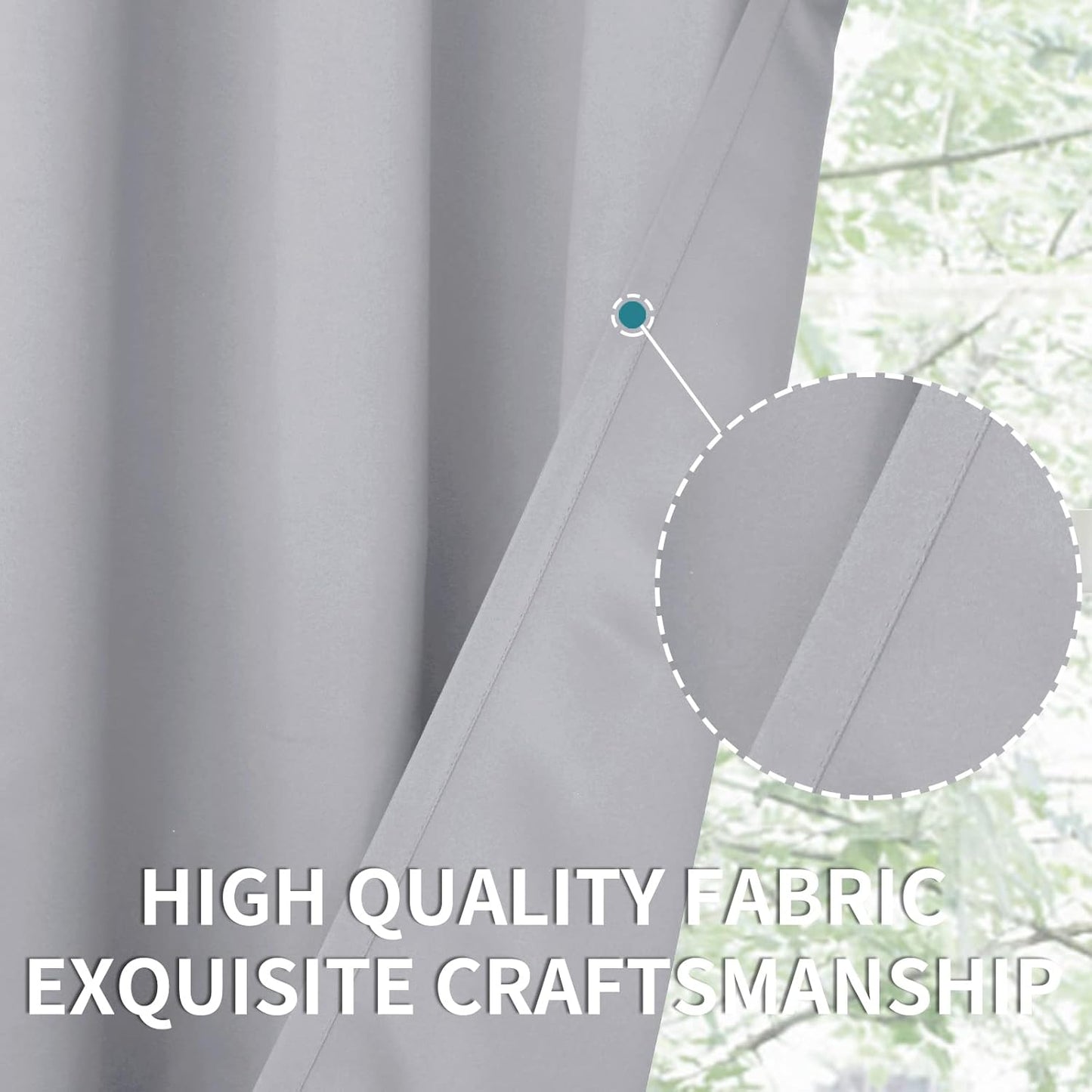BGment Light Grey Short Curtains 36 Inches Length for Kithchen Window Over Sink - Small Half Window Drapes with Rod Pocket Darkening Privacy for Cafe Front Door Bathroom, 2 Panels, 29 x 36 Inch