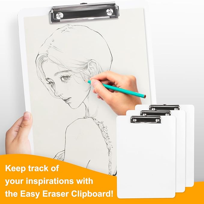Dry Erase Wood Clipboard 30 Pack, Hardboard Clip Board 8.5x11 for Classroom, Students, Kid, Size 9" x 12.5", Double-Sided White Board, with Low Profile Clip, Office & School Supply