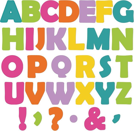 Qyeahkj 150 PCS Large 6" Bulletin Board Letters Set,Pastel Colorful Classroom Alphabet Cutout Letter for Bulletin Board Display Home School, A Great Helper to Inspire Students' Learning Interest