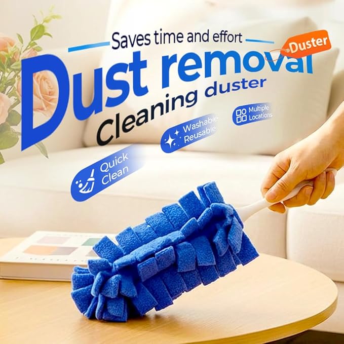 360° Electrostatic Duster Refills, 2026 New Washable & Reusable Microfiber Pads Fleece Duster Refill Compatible Tools for Cleaning Home, Blinds, Car, Pet, Furniture, Fans (Yellow)