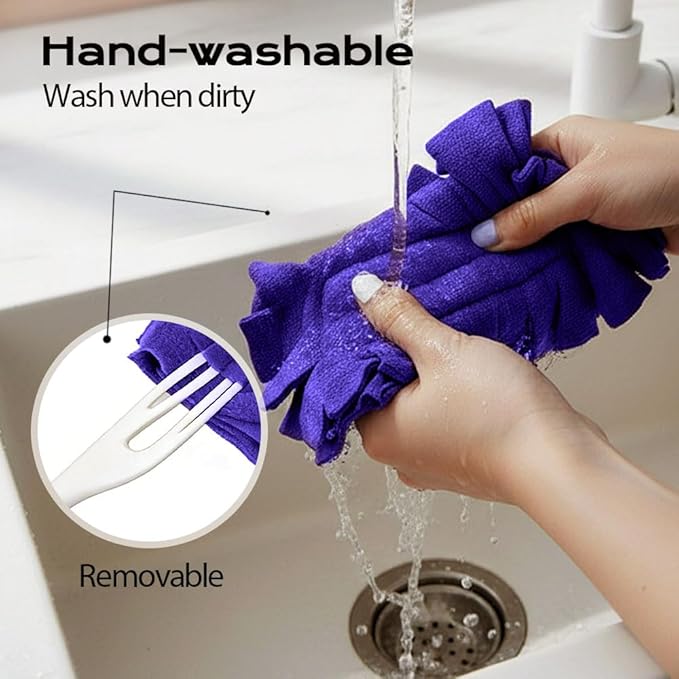 Duster Refills, Reusable Duster Refills, 360 Heavy Duty Duster Refill Pads, Washable Dusters Refill for Home, Blinds, Car, Pet, Furniture, Fans (5PC Set)