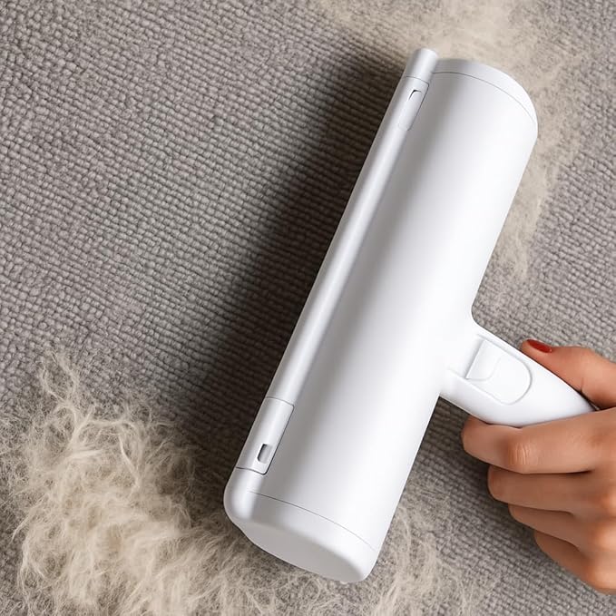 Portable Pet Hair & Lint Remover – Multi-Surface Reusable Lint Roller for Cats & Dogs, Works on Furniture, Carpets, Bedding & Clothes (Green)