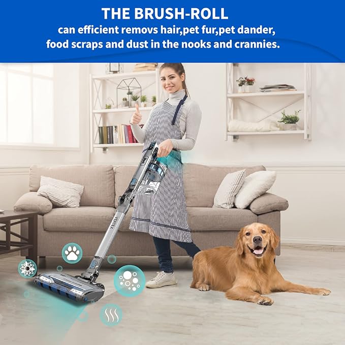 Leemone Kucbraly IZ462H Filter Replacements for Shark IZ462H IZ483H IZ482H IZ440H Vertex Cordless Stick Vacuum Cleaner, 2 Filters, 4 Foam & Felt Filters, 1 Brushroll, Part: XHF161H & 617FJ140, 12 Pack