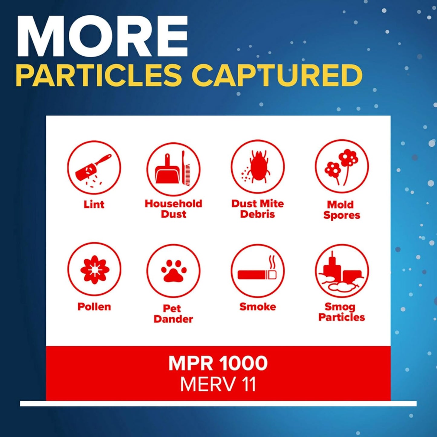Filtrete 16x20x1 AC Furnace Air Filter, MERV 11, MPR 1000, Micro Allergen Defense, 3-Month Pleated 1-Inch Electrostatic Air Cleaning Filter, 6 Pack (Actual Size 15.69 x 19.69 x 0.81 in)