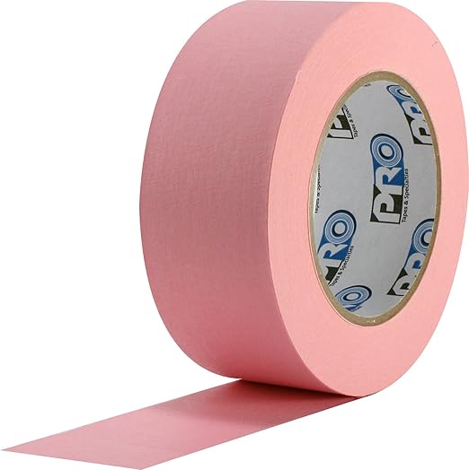 ProTapes Colored Crepe Paper Masking Tape, 60 yds Length x 3/4" Width, Pink (Pack of 1)