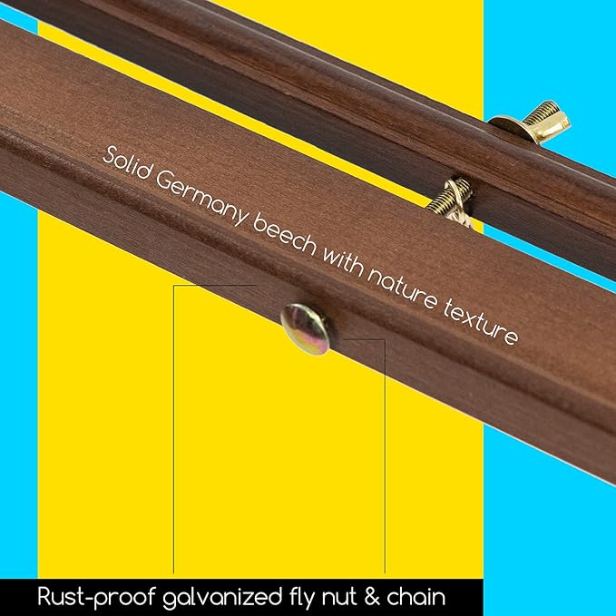 MEEDEN Easel Stand for Wedding Sign: Wood Tripod for Poster Board - Wooden Easel Standing for Display Welcome Picture