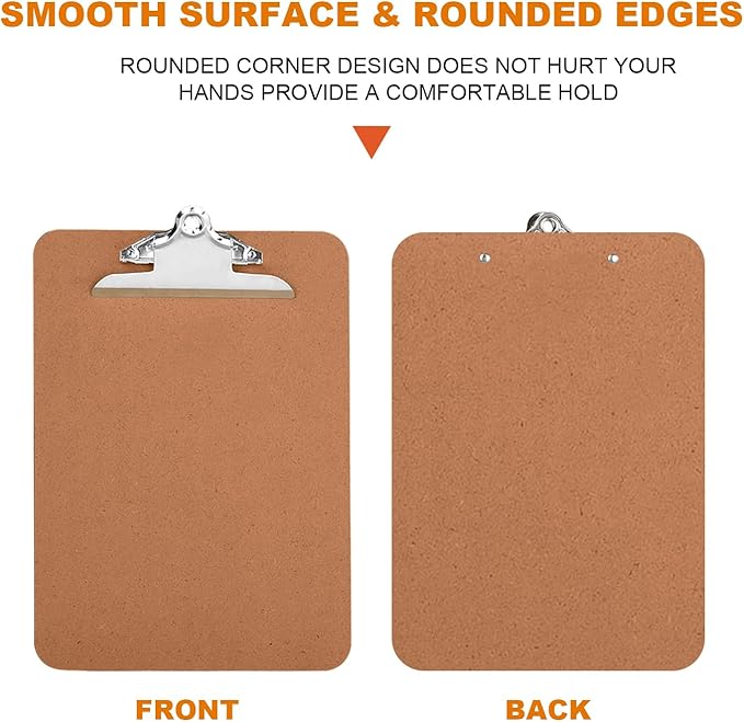 Clipboards, HERKKA 15 Pack Hardboard Office Clipboards Butterfly Clipboards Standard A4 Letter Size, ECO Friendly