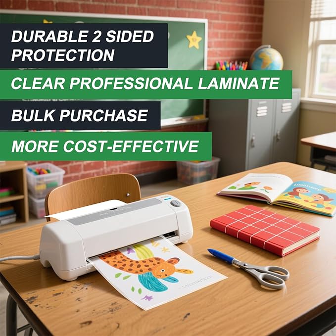 5 Mil Thermal Laminating Sheets 30 Packs, 9” x 11.5” Clear Laminating Pouches Holds 8.5 x 11 Inch Sheet Lamination Plastic Paper for Laminator, School Office Supplies Laminate