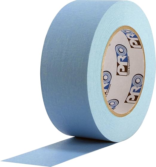 ProTapes Colored Crepe Paper Masking Tape, 60 yds Length x 3/4" Width, Light Blue (Pack of 48)