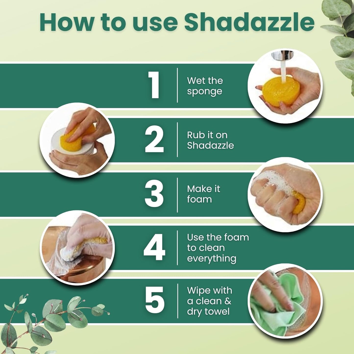 Shadazzle Natural All Purpose Cleaner and Polish – Eco friendly Multi-purpose Cleaning Product (1 Pack, Eucalyptus)