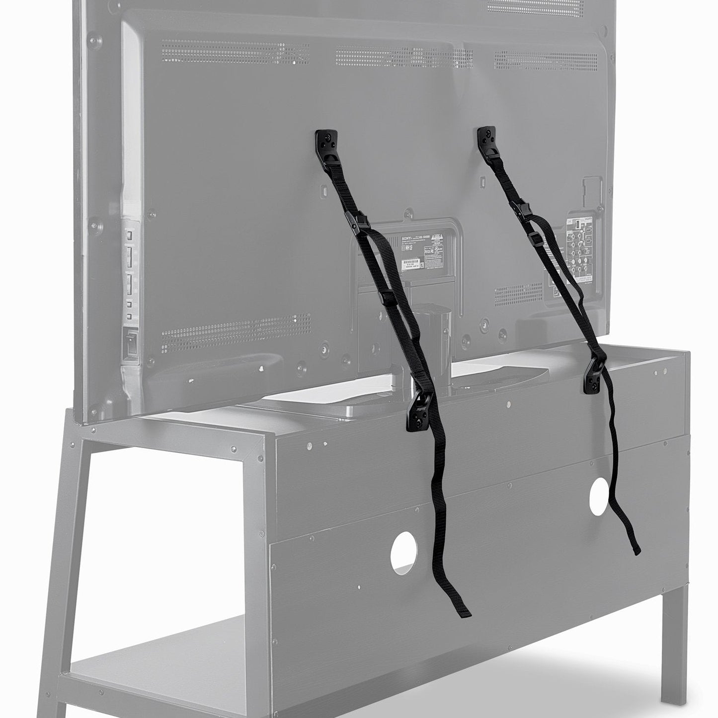 Mount-It! Safety Straps for TV, Furniture, Bookcase, Dresser and TV Stands - Anti-Tip Strap Television Anchor Kit for Baby Proofing, Earthquake Protection, 2 Pack, Mounting Hardware Included