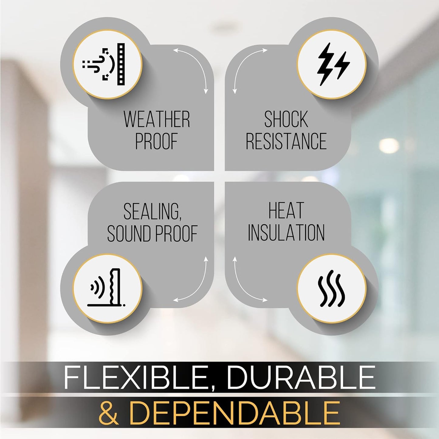 High Density Foam Weather Stripping Door Seal Strip Insulation Tape Roll for Insulating Door Frame, Window, Air Conditioner | Self Adhesive Sealing Weatherstrip (Black, 1 in x 1/4 in x 30 Ft)