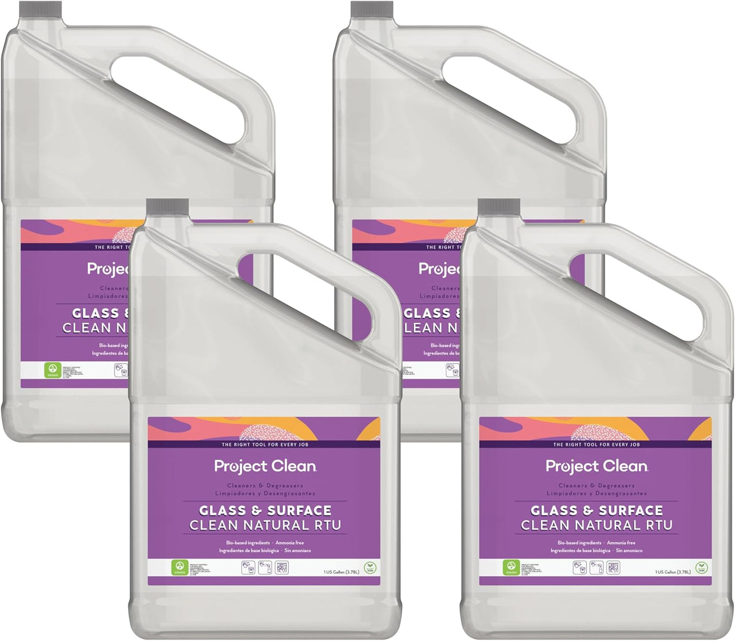 Commercial Industrial Glass & Surface Clean, Non-Toxic Biodegradable Multi-Surface Cleaner Solution, ECOLOGO Certified (4)