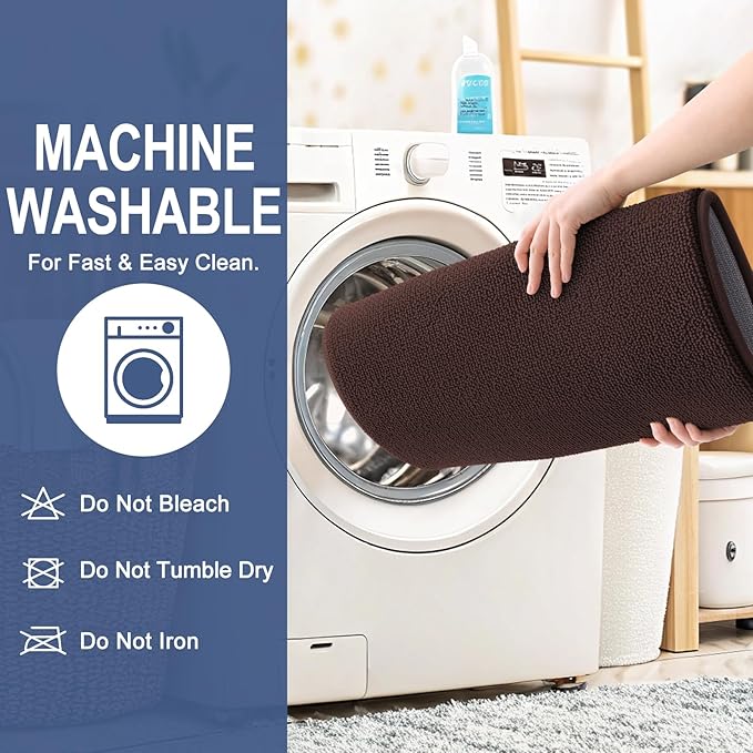 OLANLY Thick Memory Foam Bath Mat Rug 44x24, Extra Soft Absorbent Bathroom Rug, Quick Dry Bath Mats, Non-Slip, Machine Washable Carpet for Bathroom, Tub and Shower, Home Decor Accessories, Brown