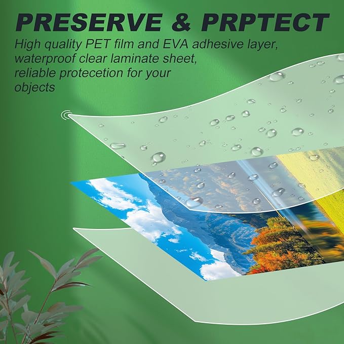 5 Mil Thermal Laminating Sheets 30 Packs, 9” x 11.5” Clear Laminating Pouches Holds 8.5 x 11 Inch Sheet Lamination Plastic Paper for Laminator, School Office Supplies Laminate