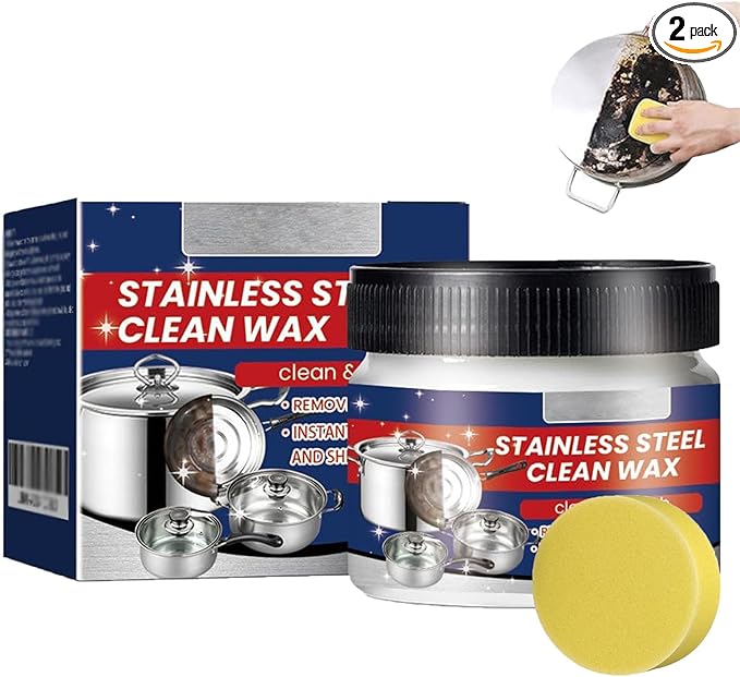 Multi-Purpose Stainless Steel Scratch Eraser, Stainless Steel Scratch Remover for Appliances, 2026 New Clean Wax Paste for Oven, Sink, Cookware, Scuffs and Restores Shine (1 pcs)
