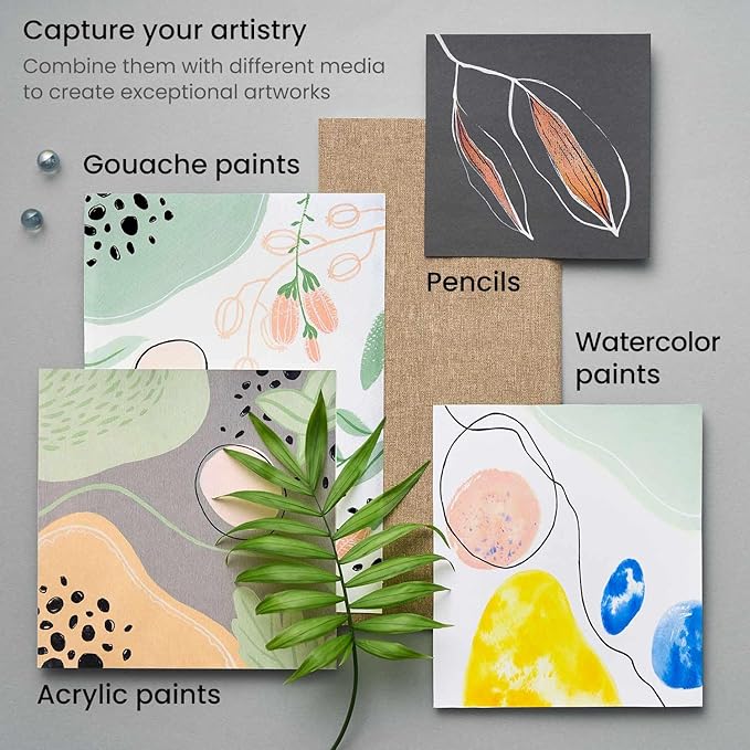 ARTEZA Acrylic Paint Markers, Pack of 3, A700 Gold, 1 Thin and 2 Thick, Chisel + Bullet Nib, Paint Pens for Canvas, Rock, Glass, Wood