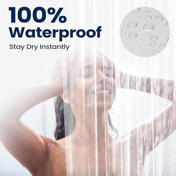 downluxe Set of 2 Clear Shower Curtain Liner, PEVA Lightweight Plastic Shower Liner with 3 Magnets, 72" x 72" Waterproof Bathroom Curtain