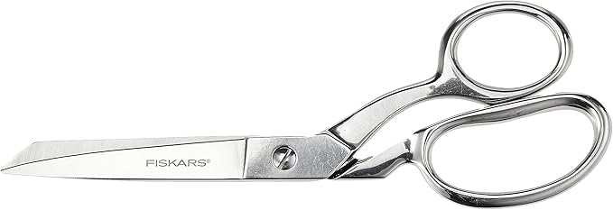 Fiskars Forged Scissors - 8" Stainless Steel - Paper and Fabric Scissors for Office, Arts, and Crafts - Silver