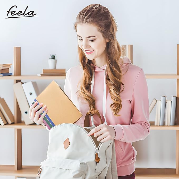 feela 56 Pack Composition Notebooks Bulk, Kraft Cover Lined Blank College Ruled Composition Travel Journals with Jewel Tone Spines For Women Students, 60 Pages, 8.3”x 5.5”, A5, 8 Vintage Colors