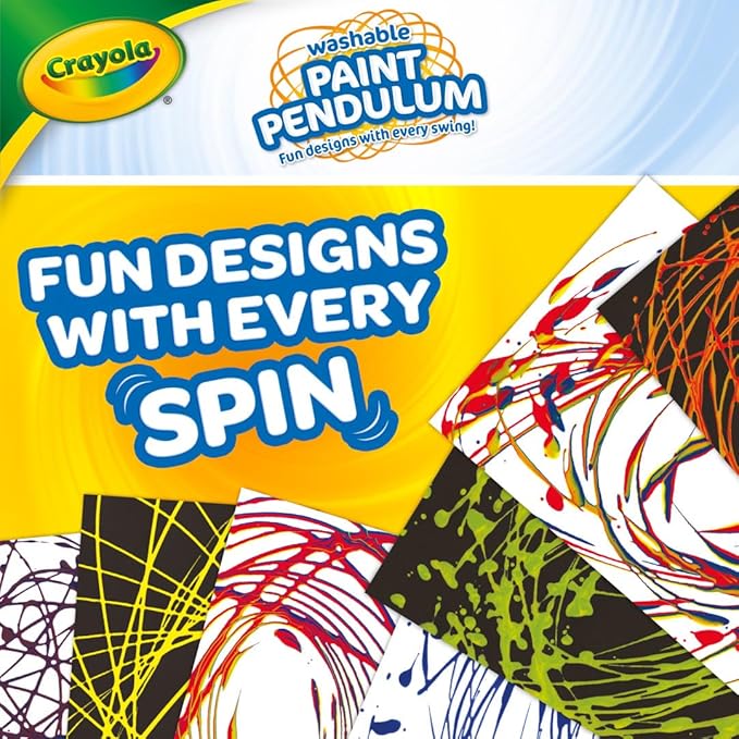 Crayola Paint Pendulum (30pcs), Washable Paint Kit, Kids Arts & Crafts, Art Toys for Girls & Boys, Gift for Kids, Ages 7+
