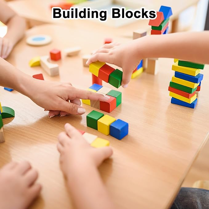 50-Pack DIY Wooden Cube, 0.6 Inch(1.5 Cm) Colored Natural Wood Blocks for Crafts Making Puzzle Games/Wedding/Home Decor/Dice/Building, Square Blank Block [Pink]
