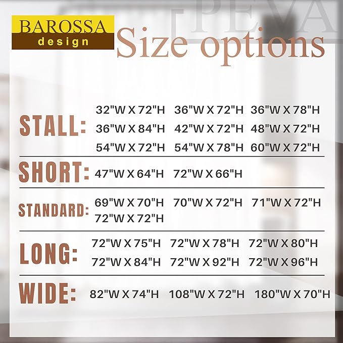 Barossa Design Clawfoot Tub Shower Curtain with 12 Magnets - 36 Metal Hooks Included, 180" W x 70" H Wrap Around, Waterproof PEVA Shower Liner for Bathroom, PVC Free, Metal Grommets - White, 180x70