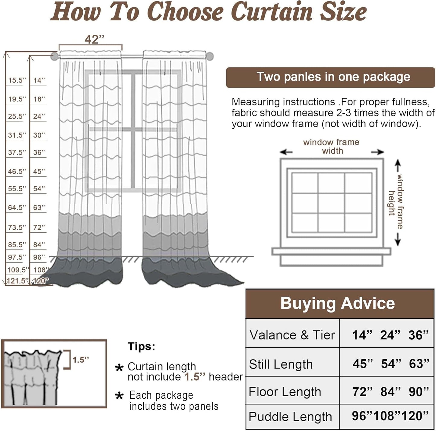 Chyhomenyc Charcoal Grey Sheer Curtains 78 Inches Long 2 Panels Set for Living Room, Light Filtering Voile Lightweight Bedroom Curtains, Rod Pocket Solid Window Treatment Drapes, Each 42W x 78L
