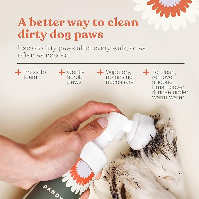 Dandylion Daily Grooming Kit - Clean Paws + Fresh Coat Bundle – No‑Rinse Paw Cleaner & Waterless Coat Spray